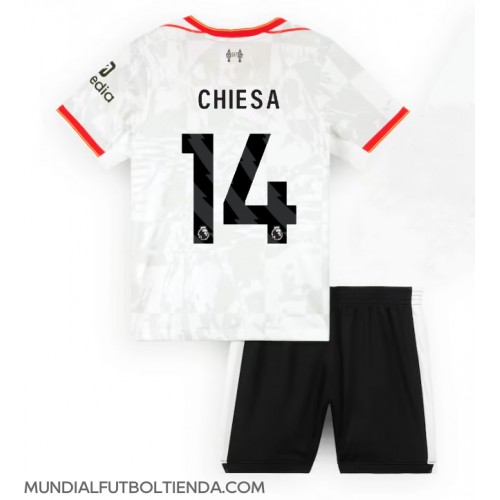 Camiseta Liverpool Federico Chiesa #14 Tercera Equipación Replica 2024-25 para niños mangas cortas (+ Pantalones cortos)